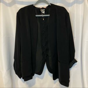 East Adeline Womens Plus Size Blazer Black 3X Suit Jacket Business Casual Office